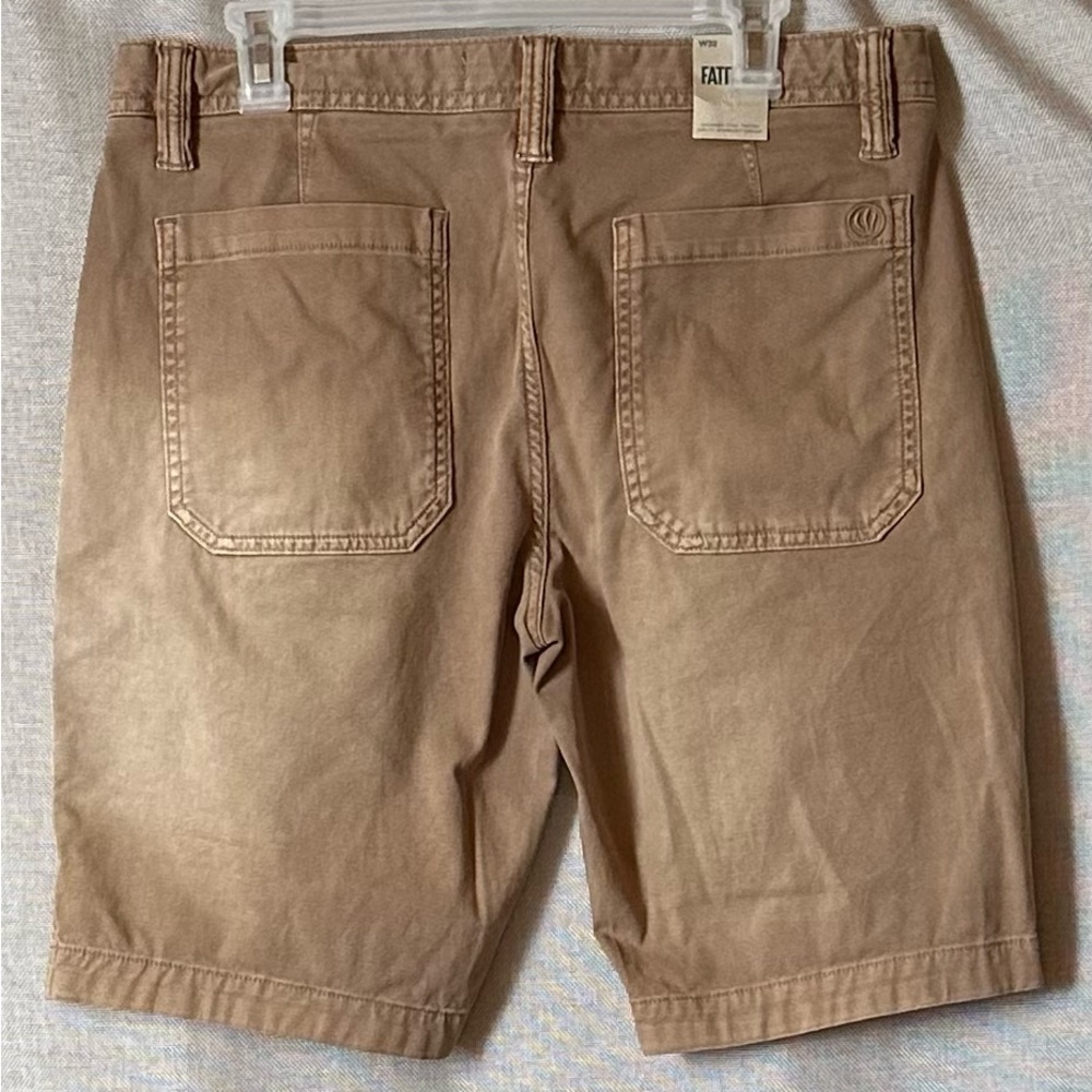 Fat Face•flat front shorts•men’s 32” waist•cotton blend•tan/neutral•garment dye - Picture 2 of 16